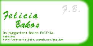 felicia bakos business card